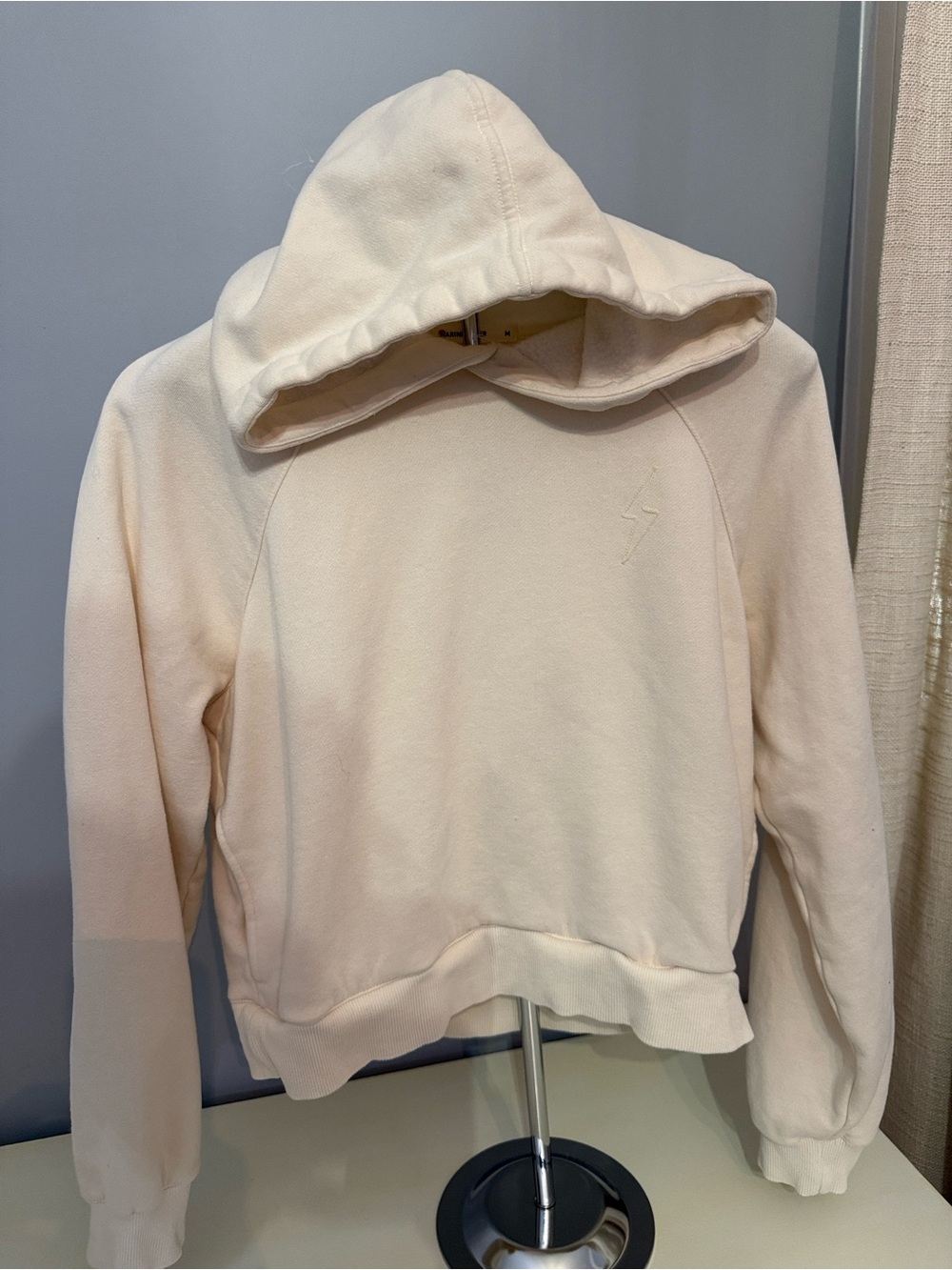 Marine Layer Cream Hooded Pullover Sweatshirt